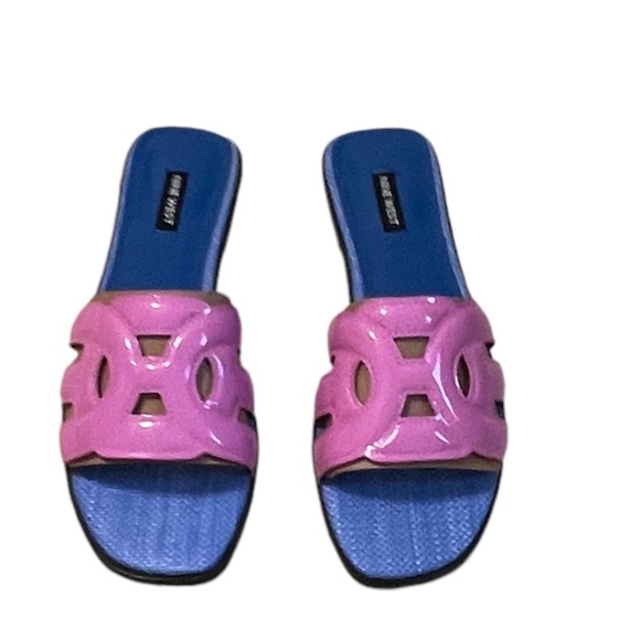 NWOT Nine West Geena Flat Slide Sandals, Size 11M Light Magenta - Picture 2 of 5